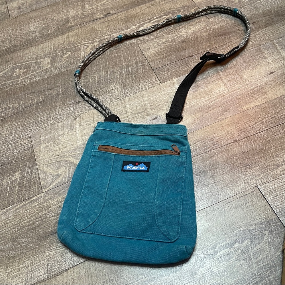 Kavu Teal and Brown Shoulder Bag